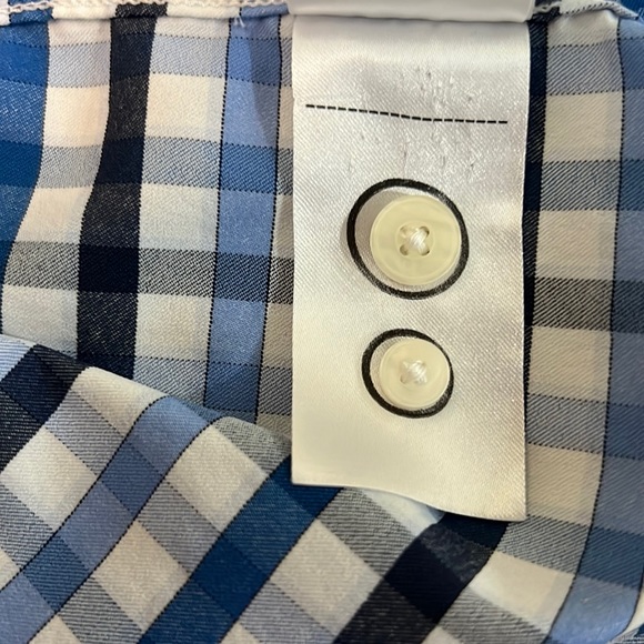 UNTUCKit Blue/Dark Blue Checked Shirt - Slim Fit - Sz L - Picture 8 of 9